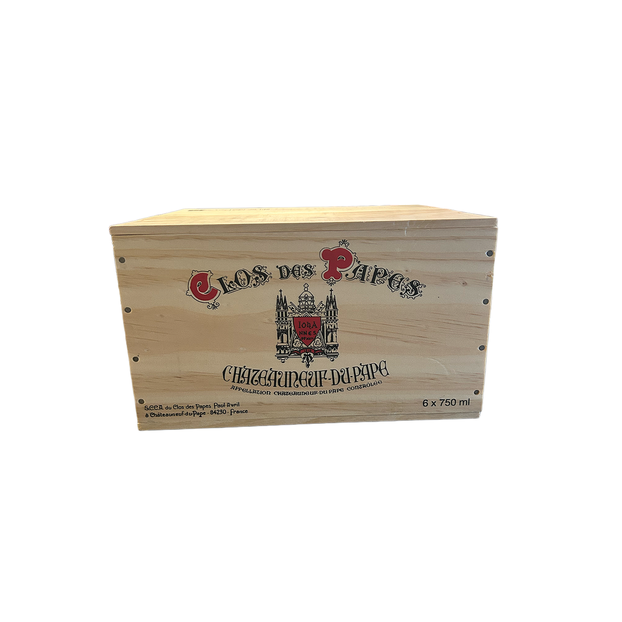 2023 Châteauneuf du Pape rouge 6er Holzkiste Clos des Papes