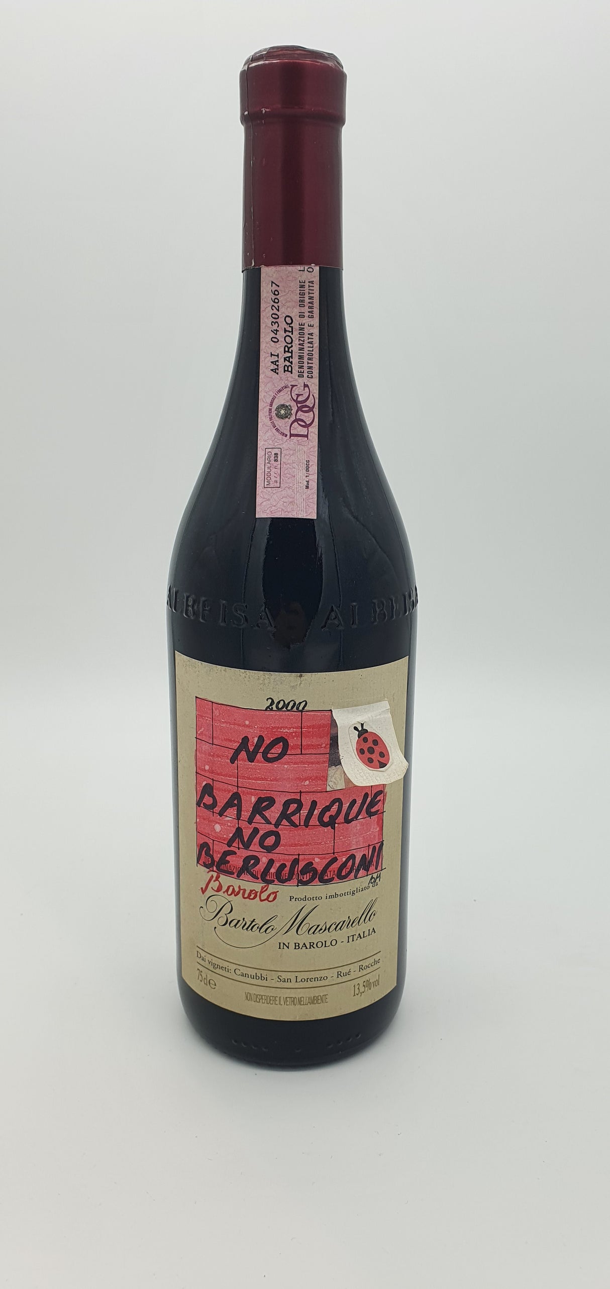 2000 Barolo Artist Label 'No Barrique No Berlusconi' Bartolo Mascarello