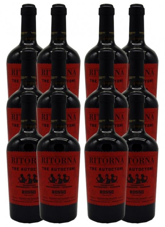 2019 Ritorna Tre Autoctoni Rosso Vigneti-Zabu-Farnese 12 pack