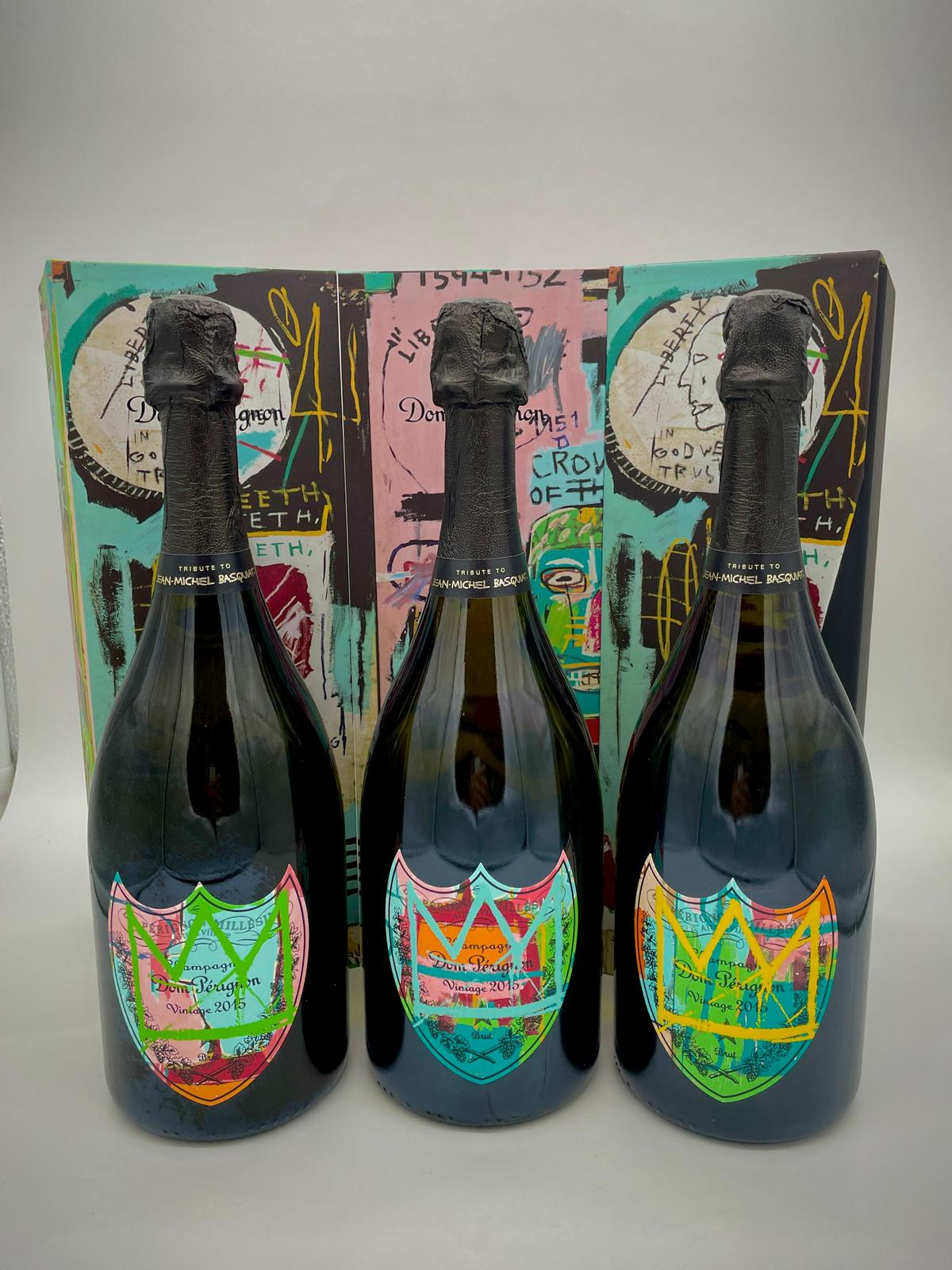 2015 Dom Pérignon: Vintage Jean-Michel Basquiat Special Edition Tribute to Jean-Michel Basquiat Collection 3er Packet Moet & Chandon