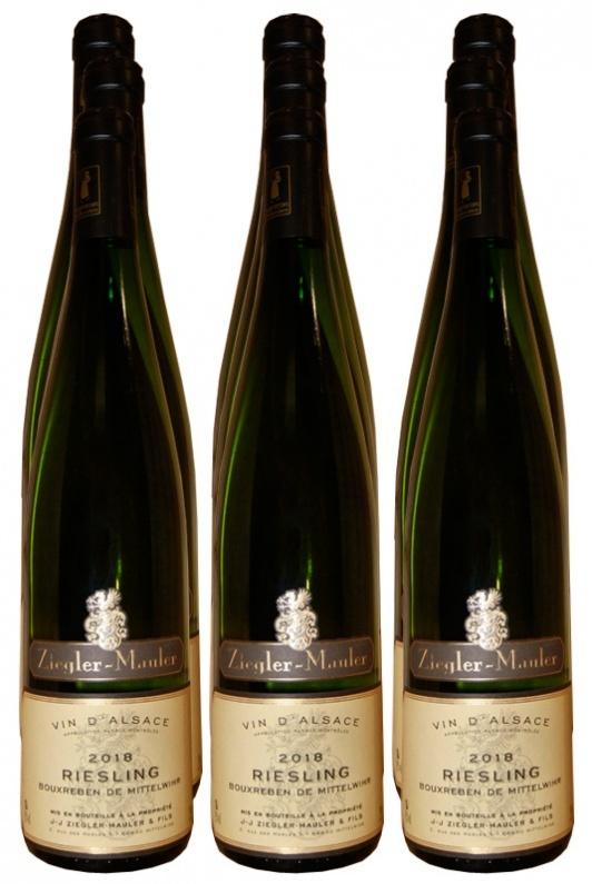 2018 Riesling Bouxreben de Mittelwhir Ziegler - Mauler &amp; Fils 9-pack