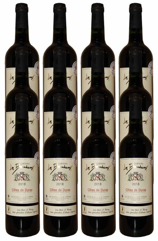 2018 Côtes de Duras Traditionnel Rouge Château Les Brandeaux 12 pack