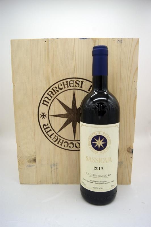 2019 Sassicaia DOC -- pack of 6 in a wooden box San Guido