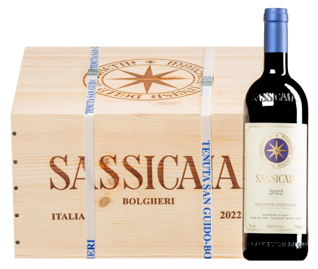 2022 Sassicaia 6er Holzkiste Tenuta San Guido