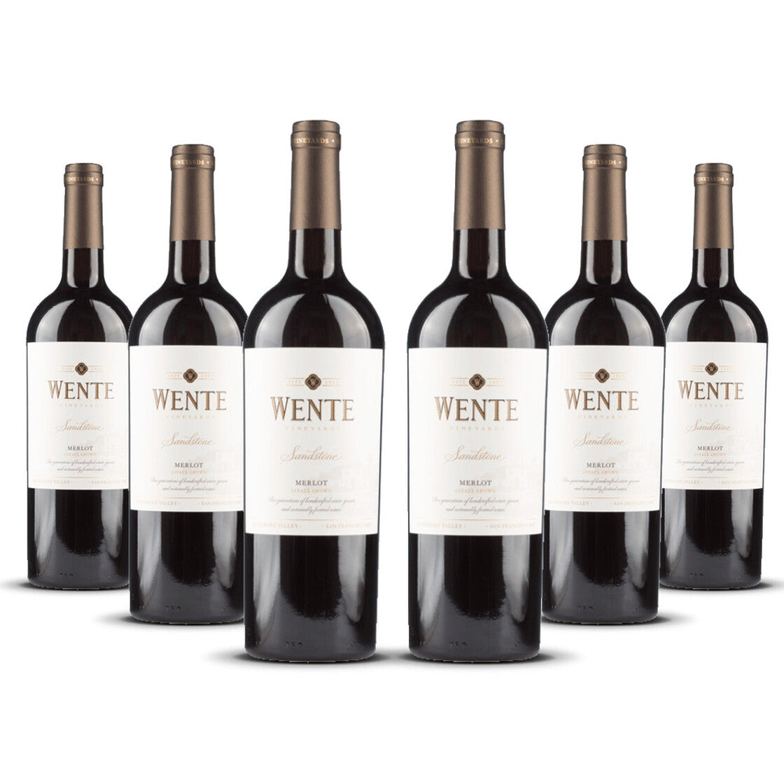 2021 Sandstone Merlot Wente Vineyards 6er Paket